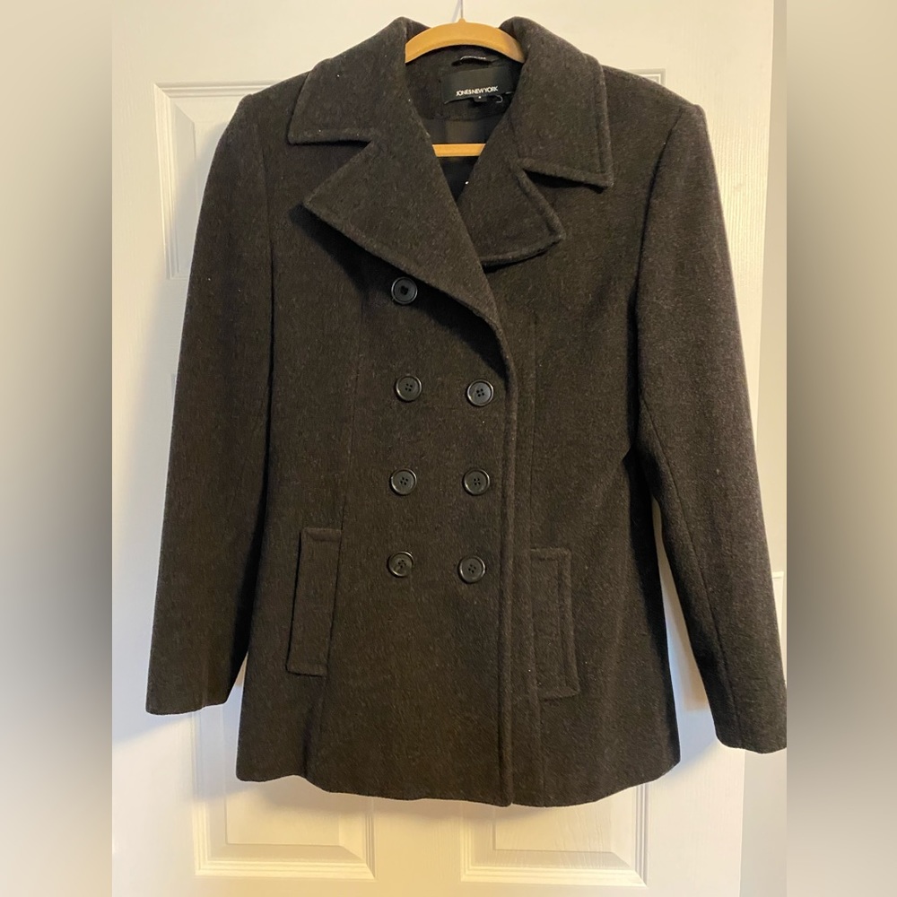 Jones New York grey peacoat, size 8
